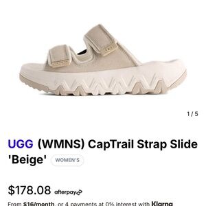 UGG Kids Cream Strap Sandals